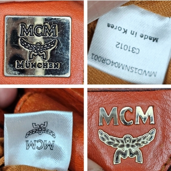 🔹MCM🔹️visetos jacquard brown orange bucket Draw String  crossbody shoulder bag - Picture 5 of 12